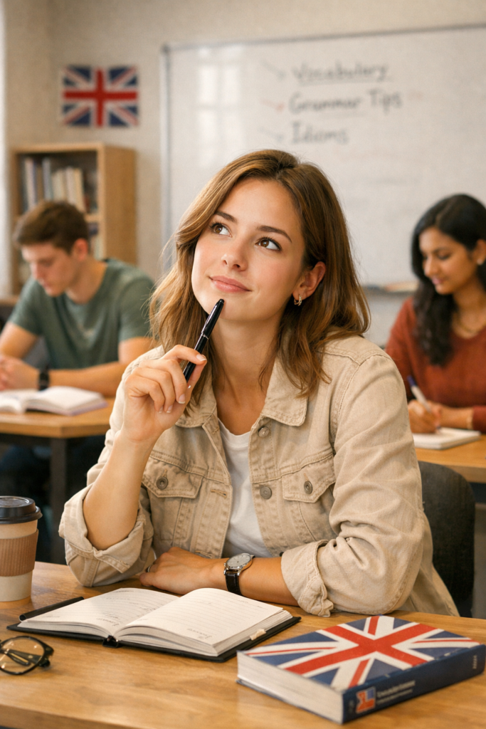 Joven pensando en clase