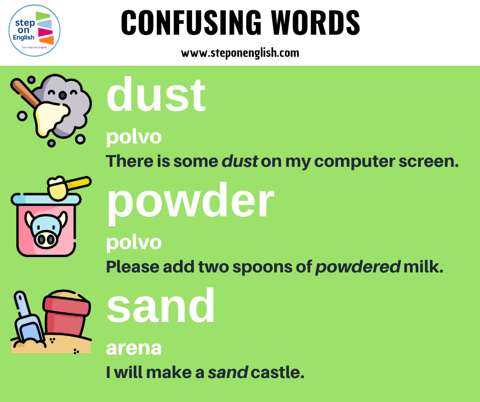 Dust vs Powder vs Sand Infographic