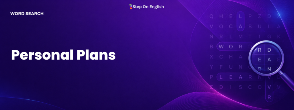 Sopa de letras de planes personales - Step On English