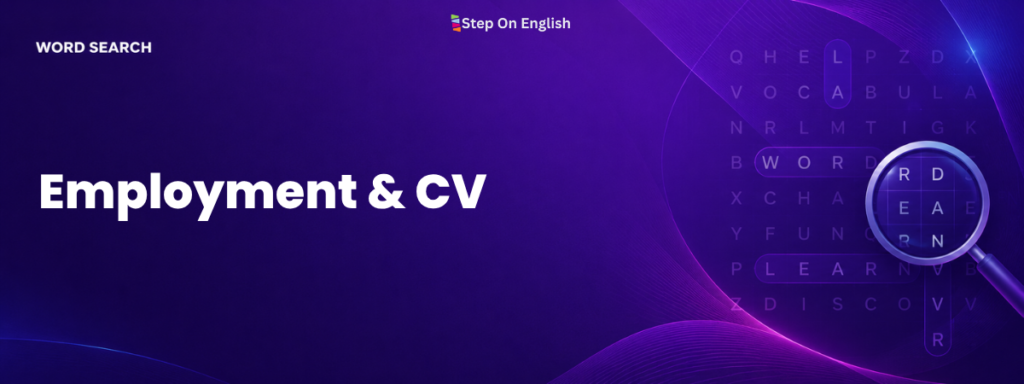Employment and CV Word Search - Vocabulary