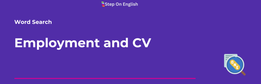 Employment andCV Word Search
