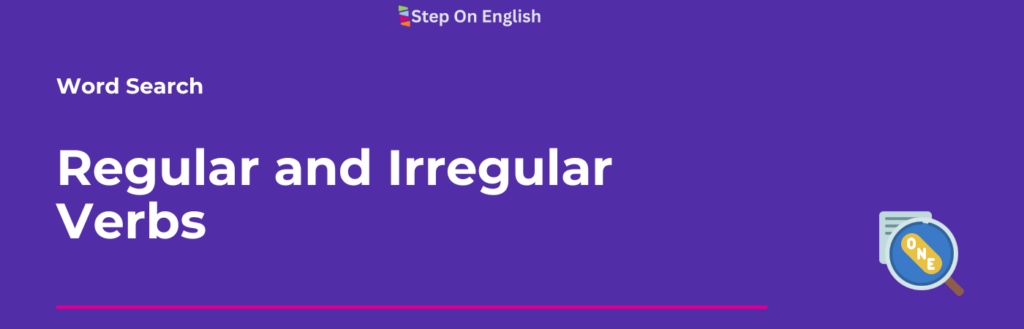 Regular and Irregular verbs Word Search