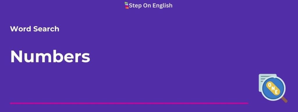 Numbers Word Search