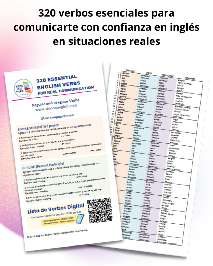 Vista previa de lista de vebos en PDF