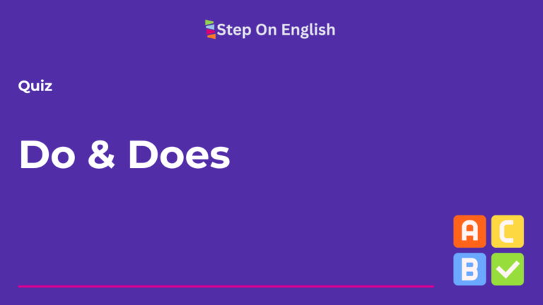 Do & Does Quiz
