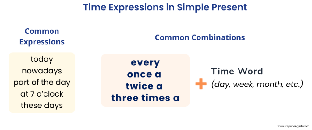 Time Expression in Simple Present - Step On English