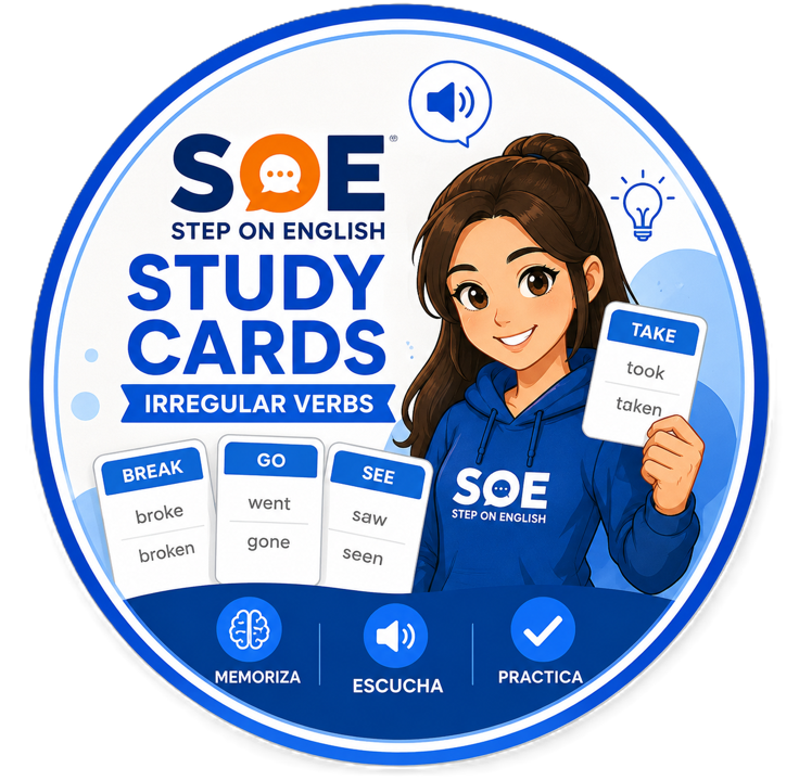 Irregular Verb Study Cards - Step On English