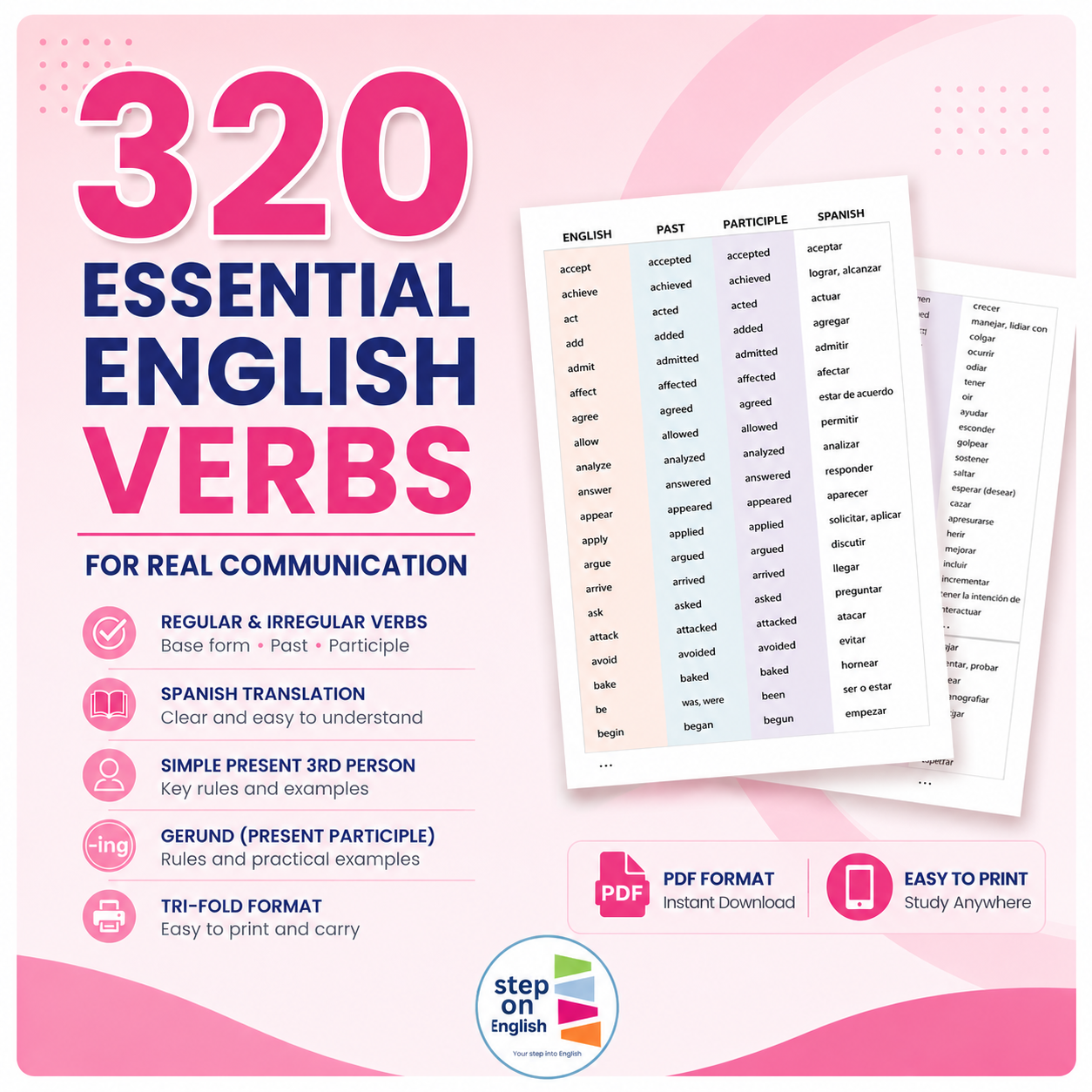 320 Essential English Verbs PDF