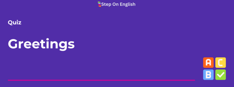 Greetings- English Quiz A1