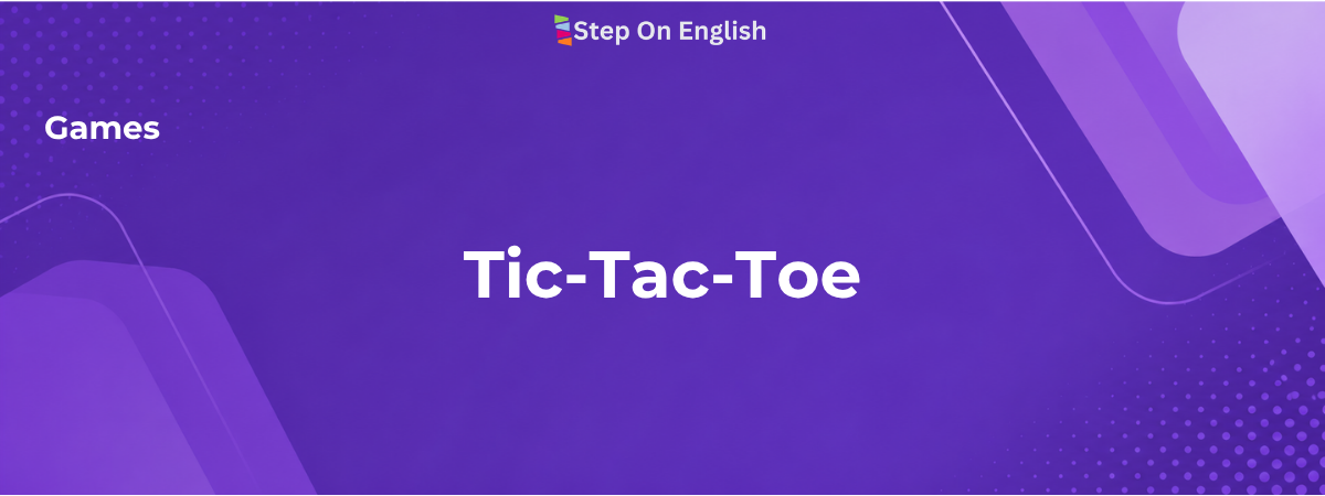Juego de Tic-Tac-Toe de verbos - Step On English