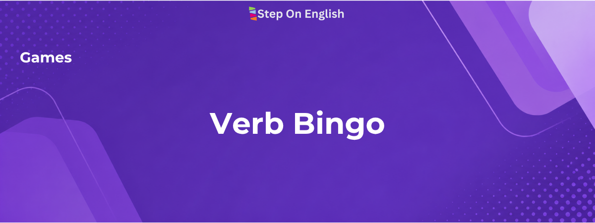 Verb Bingo de verbos regulares e irregulares - Step On English