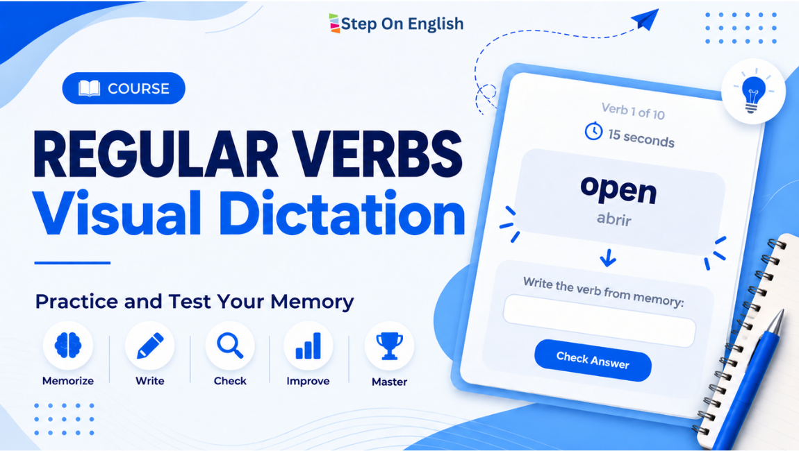 Portada de las Regular Visual Dictation - Step On English